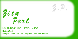 zita perl business card